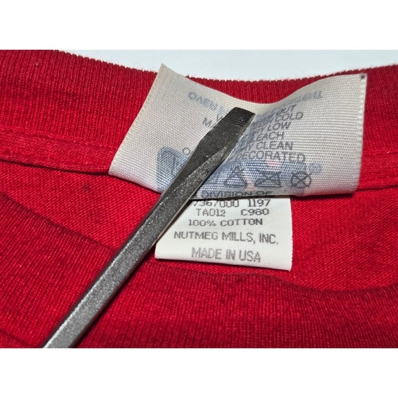 Vintage Detroit Red Wings Taz T-Shirt Tasmanian Devil Graphic L Looney Tunes NHL - Picture 3 of 7